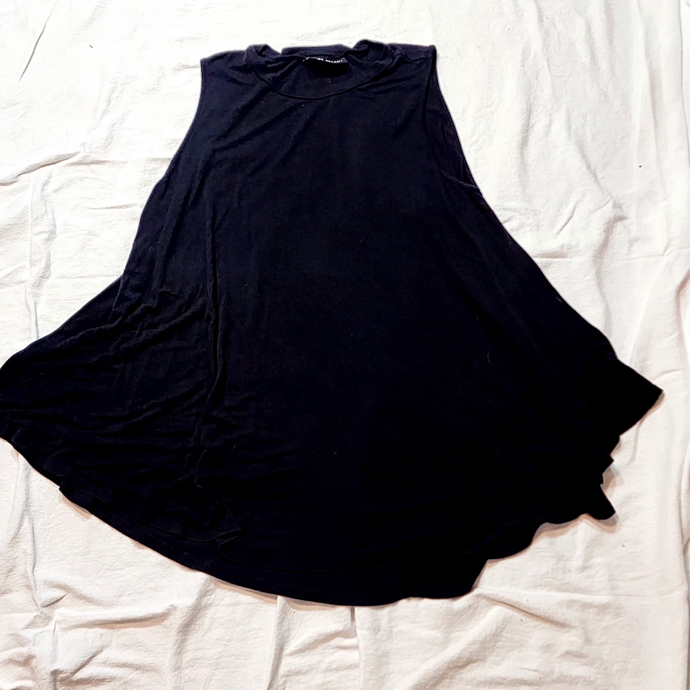 Lane Bryant Womens Sleeveless Top 14/16 Plus Size Black Poly Spandex Tank